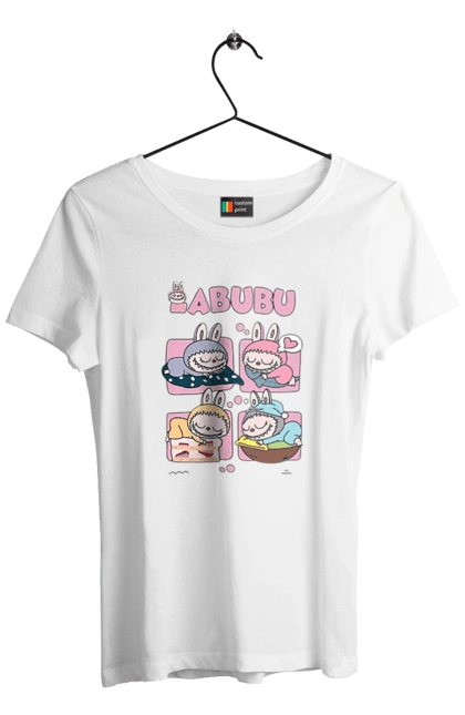 Women`s t-shirt with prints Labubu`s Dream. Labubu, toys, weird cute. 2070702