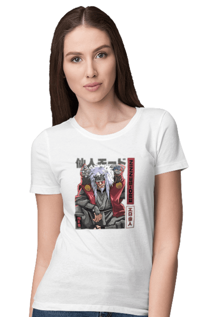 Women's t-shirt with prints Naruto Jiraiya. Anime, hokage, jiraiya, manga, naruto, shinobi, shonen. 2070702