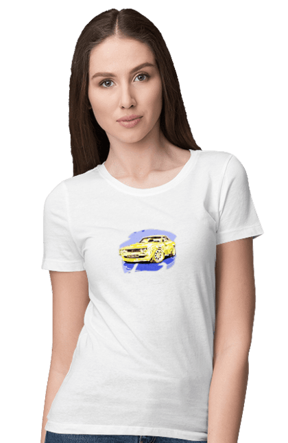 Women`s t-shirt with prints Ukrainian sports car. Machine, machine art, power, speed, sports car, ukrainian car. 2070702