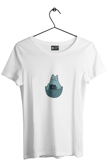 Футболка жіноча з принтом "Кіт програміст". Angular, c, css, html, it, javascript, jquery, php, python, react, svelt, vue, айтишник, айті, гумор, код, кодувати, прогер, програміст, програмісти, ти ж, ти ж програміст, тиж програміст. 2070702