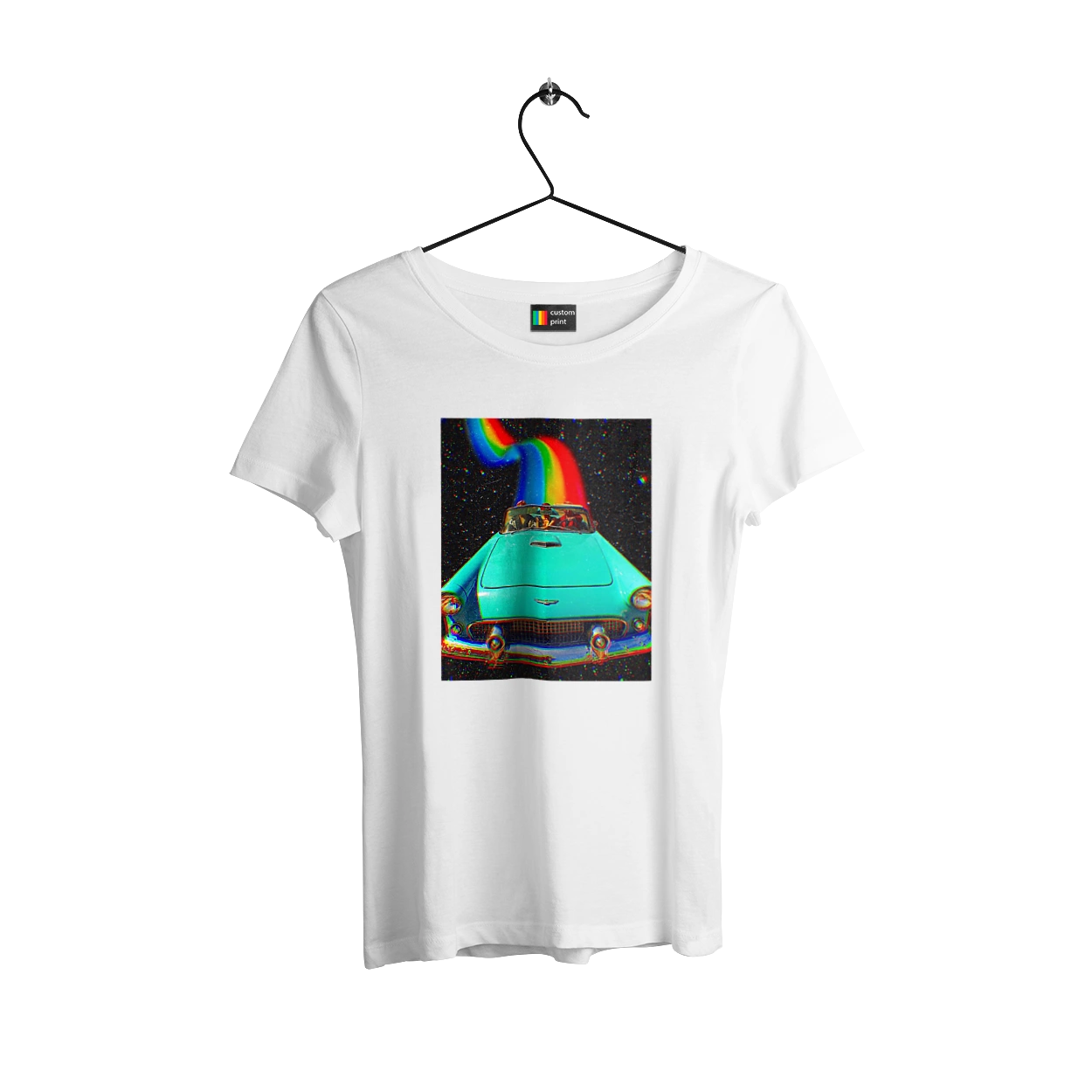 Picture, a car in space