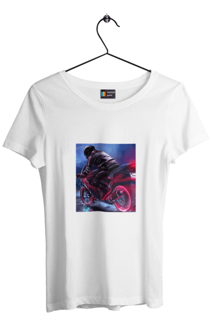 Футболка жіноча з принтом "Мотоцикл". Motolove, мотолов, мотоцикл, опві, україна. 2070702