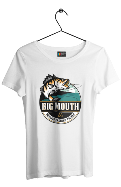 Women`s t-shirt with prints Fishing. Fish, fisherman, fisherman`s fork, fishing, hobby. 2070702