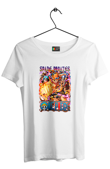 Women's t-shirt with prints One Piece Portgas D. Ace. Anime, fire fist, gol d. ace, manga, one piece, portgas d. ace, straw hat pirates. 2070702