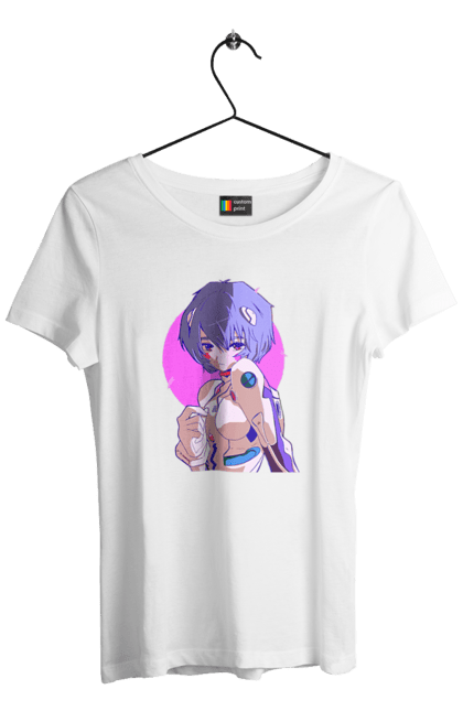 Women's t-shirt with prints Evangelion Rei. Anime, evangelion, eve, kaoru, manga, rei ayanami, shinji. 2070702