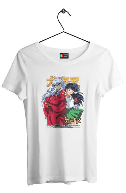 Футболка жіноча з принтом "Inuyasha". Anime, inuyasha, manga, rumiko takahashi, аніме, демон охоронець, манга, руміко такахасі. 2070702