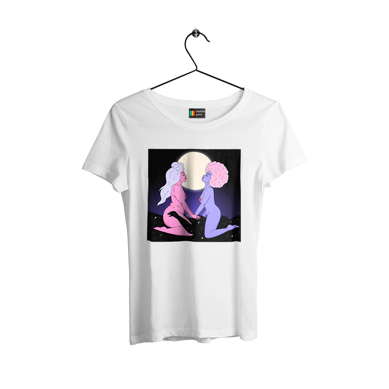 Two Aliens And The Moon