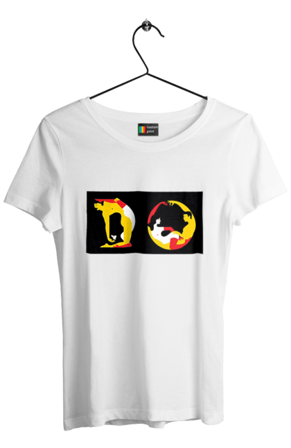 Футболка жіноча з принтом "Розтяжка По Дорослому". Пози, розтяжка. 2070702