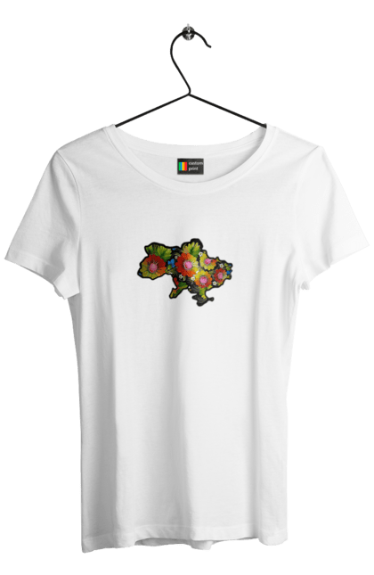 Футболка жіноча з принтом "Справжня Україна". Барви, квіти, кольрі, краса, лепестки, листя, настрій, справжня україна. 2070702