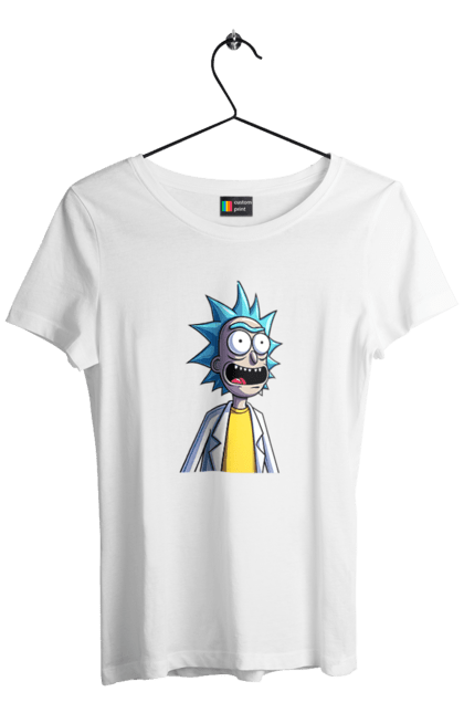 Футболка жіноча з принтом "Рік та Морті". Rick and morty, мультфільм, наукова фантастика, пригоди, рік, рік і морті, трагікомедія, чорний гумор. 2070702