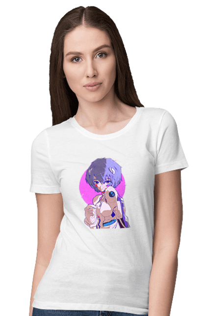 Women's t-shirt with prints Evangelion Rei. Anime, evangelion, eve, kaoru, manga, rei ayanami, shinji. 2070702