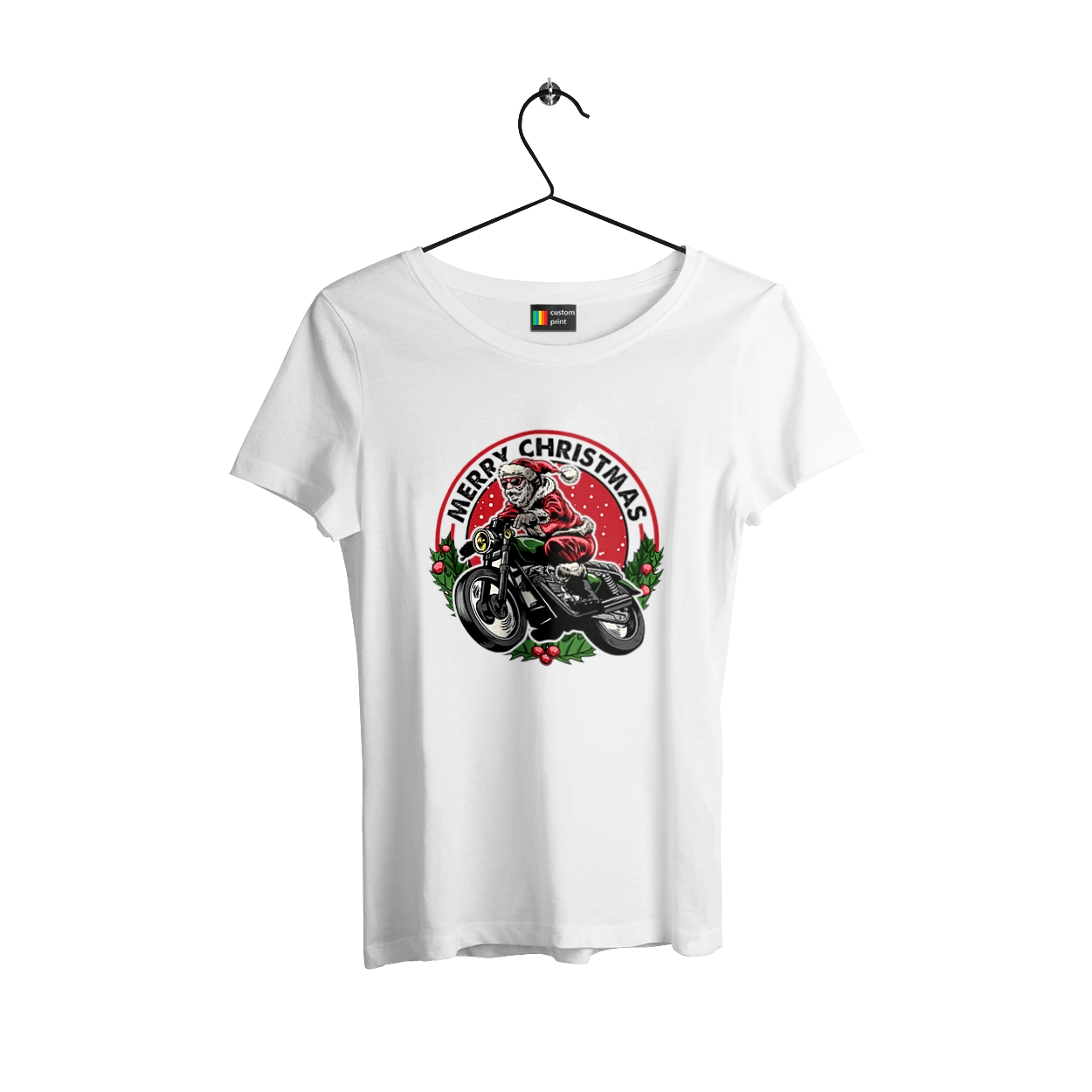 Щасливого Різдва, дід мороз на мотоциклі