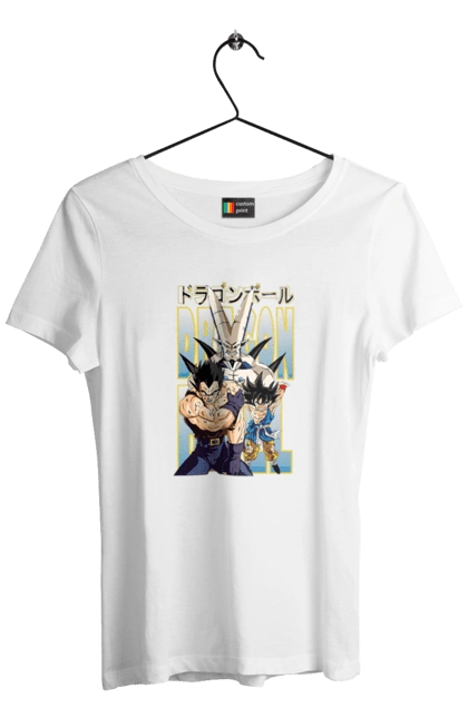 Футболка женская с принтом Жемчуг дракона. Anime, dragon ball, goku, manga, vegeta, аниме, вегета, гоку, жемчуг дракона, манга. 2070702