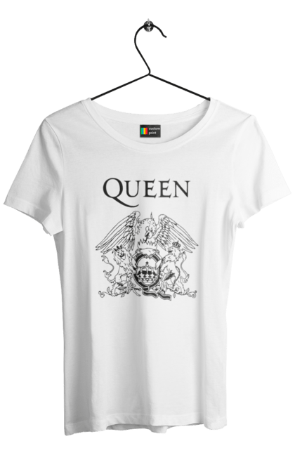 Women's t-shirt with prints Queen. Glam rock, group, hard rock, music, pop rock, queen, queen, rock. 2070702