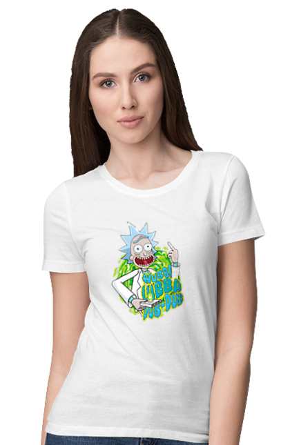 Футболка жіноча з принтом "Рік та Морті". Rick and morty, мультфільм, наукова фантастика, пригоди, рік, рік і морті, трагікомедія, чорний гумор. 2070702