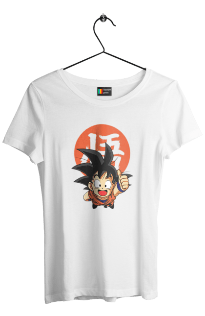 Футболка жіноча з принтом "Перли дракона Сон Гоку". Dragon ball, manga, son goku, аніме, гоку, манга, перли дракона, сон гоку. 2070702