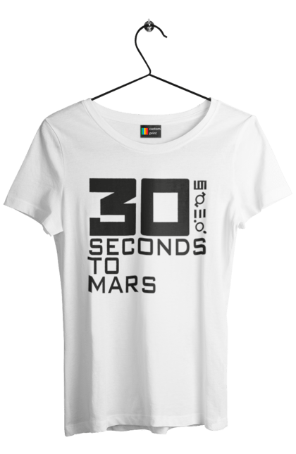 Women's t-shirt with prints Thirty Seconds to Mars. 30 seconds, 30 seconds mars, alternative rock, group, hard rock, music, rock, seconds to mars, thirty seconds. 2070702