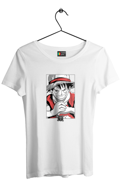 Women's t-shirt with prints One Piece Luffy. Anime, luffy, manga, monkey de luffy, one piece, pirates. 2070702