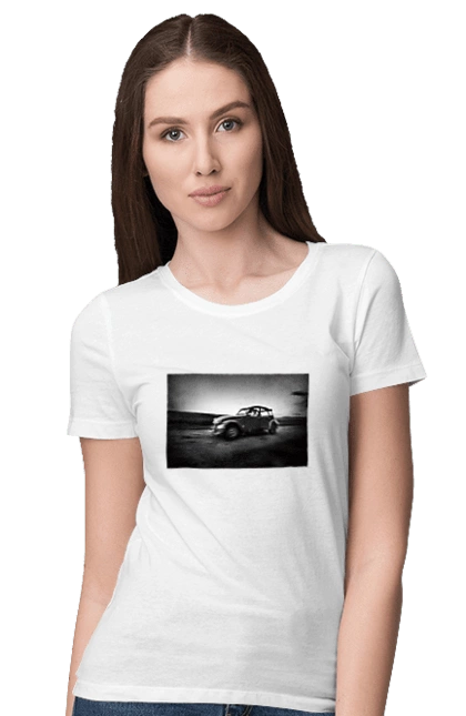 Retro car black and white