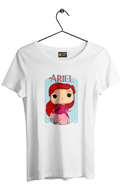 Women's t-shirt with prints Ariel. Ariel, little mermaid, mermaid, princess, story. 2070702