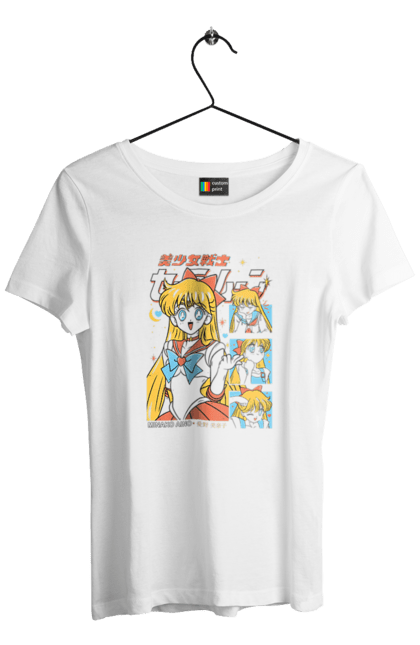 Футболка жіноча з принтом "Сейлор Венера". Minako aino, sailor moon, sailor venus, аніме, драма, махо-сьодзьо, мінако айно, сейлор венера, сейлор мун, серіал. 2070702