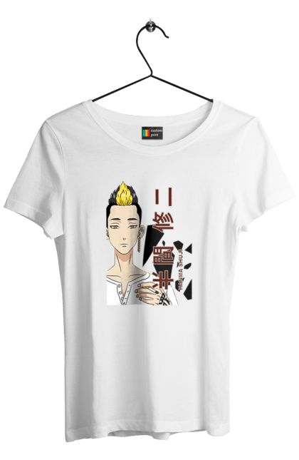 Women's t-shirt with prints Tokyo Revengers Hanma. Anime, film, hanma, manga, tokyo manji gang, tokyo revengers, tv series. 2070702