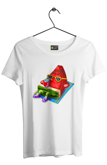 Women`s t-shirt with prints Watermelon Drinks Cocktail. Cocktail, summer, watermelon. 2070702