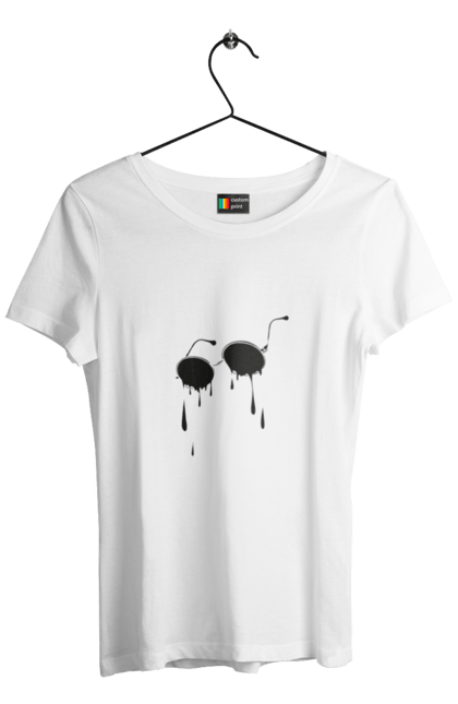 Футболка жіноча з принтом "Окуляри". Літо, окуляри, сльози, сонячні окуляри. 2070702