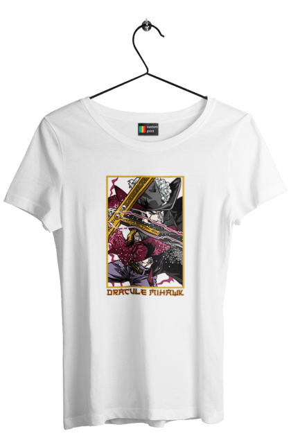 Women's t-shirt with prints One Piece Dracule Mihawk. Anime, dracule mihawk, manga, mihawk, one piece, straw hat pirates. 2070702