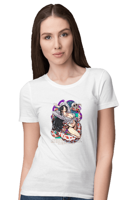 Women's t-shirt with prints One Piece Boa Hancock. Anime, boa hancock, manga, one piece, pirate empress, straw hat pirates. 2070702