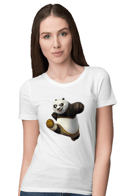 Футболка жіноча з принтом "Панда". Panda, кунг фу панда, медведь, мишка, панда. Milkstore