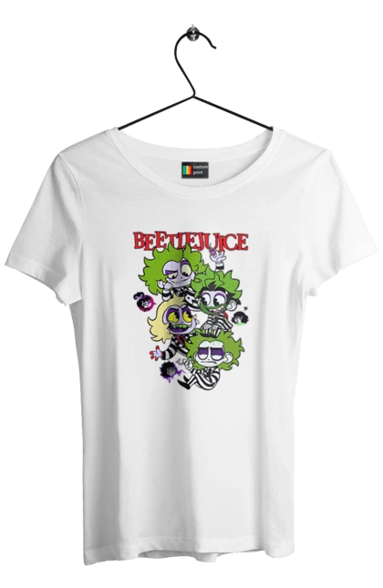 Women`s t-shirt with prints Beetlejuice. Beetlejuice, comedy, ghost, ghost, horror, movie, tim burton, warner bros. 2070702