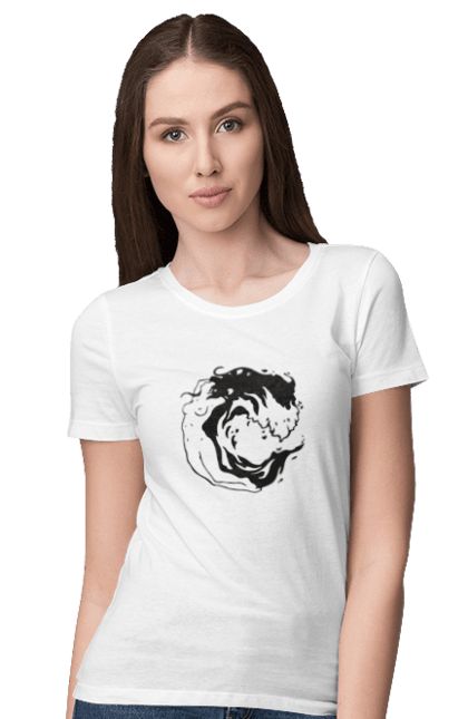 Women`s t-shirt with prints Girl wave. Girl, sea, wave. 2070702