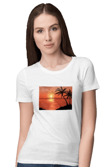 Закат Пальмы Море