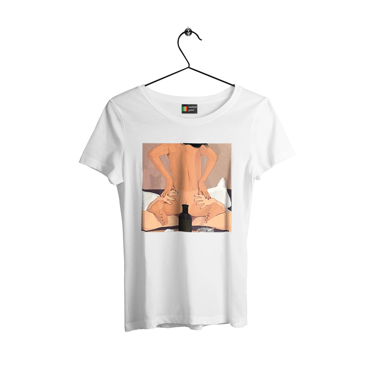 Naked Girl, Bottle And Cigarettes