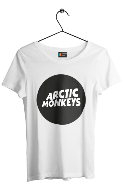 Women's t-shirt with prints Arctic Monkeys. Arctic monkeys, garage rock, group, indie rock, music, post-punk revival, psychedelic rock, rock. 2070702