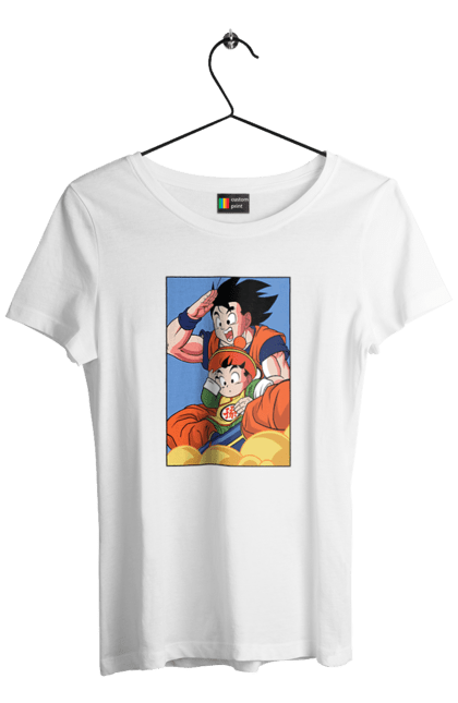 Футболка жіноча з принтом "Перли дракона Гохан". Anime, dragon ball, goku, manga, аніме, гоку, гохан, манга, перли дракона. 2070702