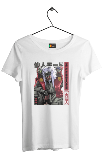 Women's t-shirt with prints Naruto Jiraiya. Anime, hokage, jiraiya, manga, naruto, shinobi, shonen. 2070702