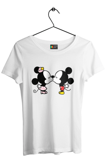 Футболка женская с принтом 38. Mickey mouse, minnie mouse, дисней, микки, микки маус, минни маус, мультфильм. 2070702