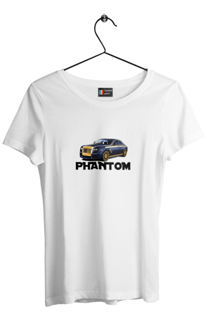 Футболка жіноча з принтом "Ролс ройс". Авто, автомобіль, люкс клас, ролс ройс, седан, фантом. 2070702