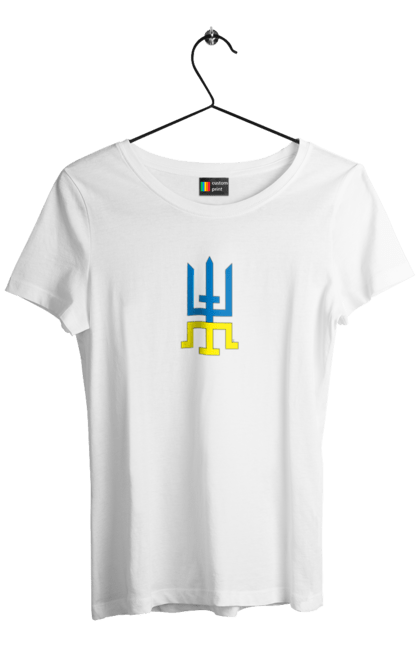 Футболка жіноча з принтом "Кримська квітка 2023.(світлий фон )". 2023, sarabeevart, квітка, крим, купити, патріотична, україна. 2070702