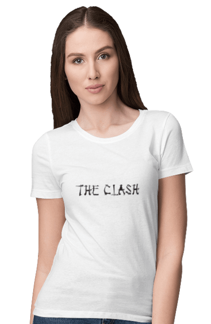 Women's t-shirt with prints The Clash. Clash, dub, group, music, punk, punk rock, reggae, rock, rock`n`roll. 2070702