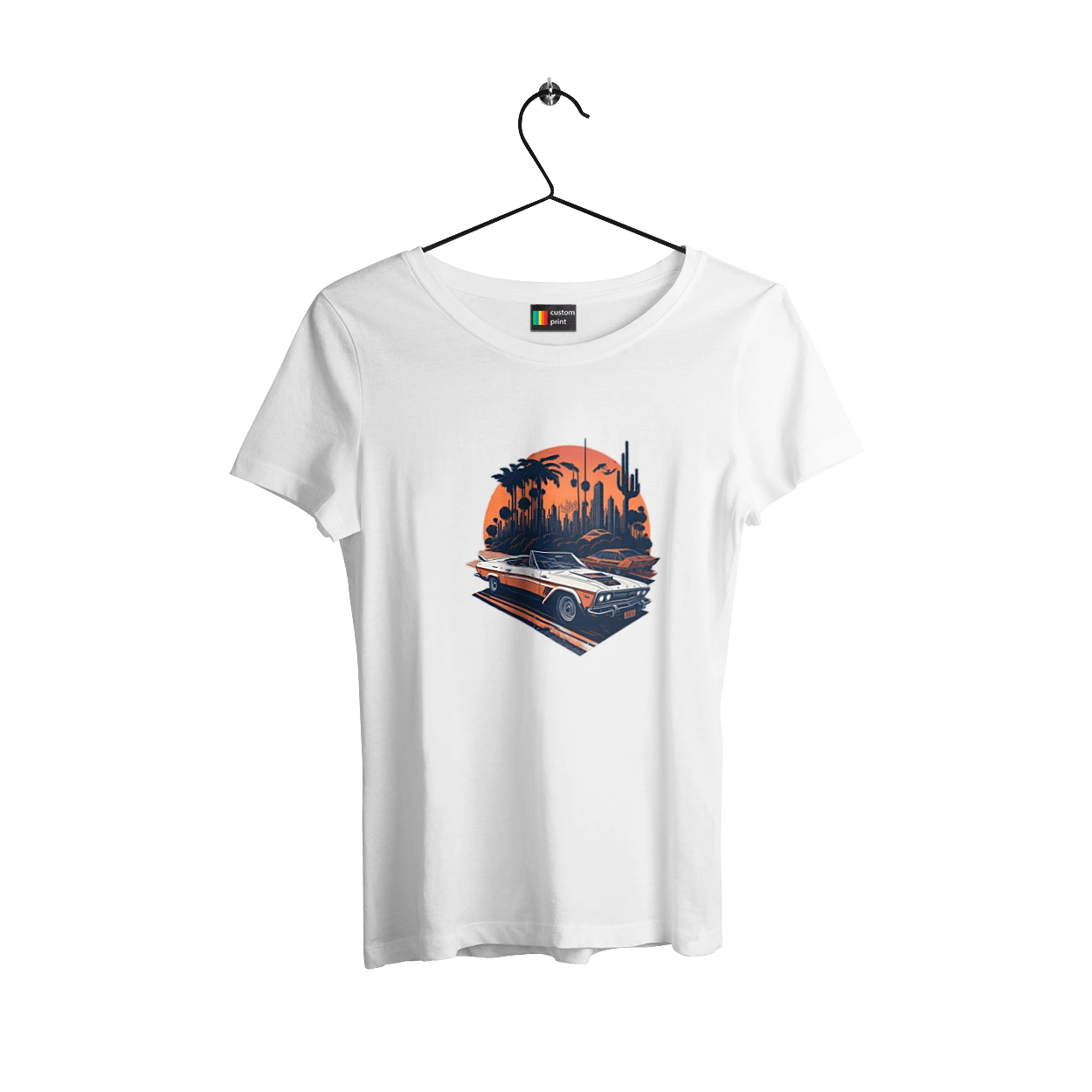 Beautiful car at sunset