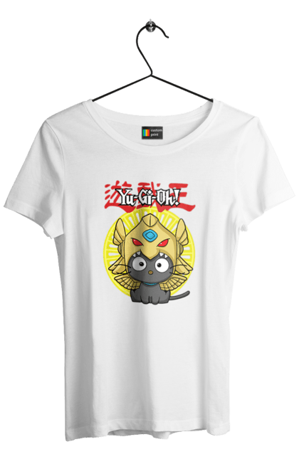 Women's t-shirt with prints Yu Gi Oh! Chococat. Brand, character, chococat, hello kitty, yu gi oh, yugio. 2070702