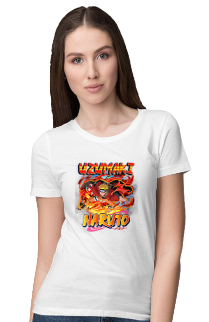 Women's t-shirt with prints Naruto. Anime, character, manga, naruto, ninja, tv series. 2070702