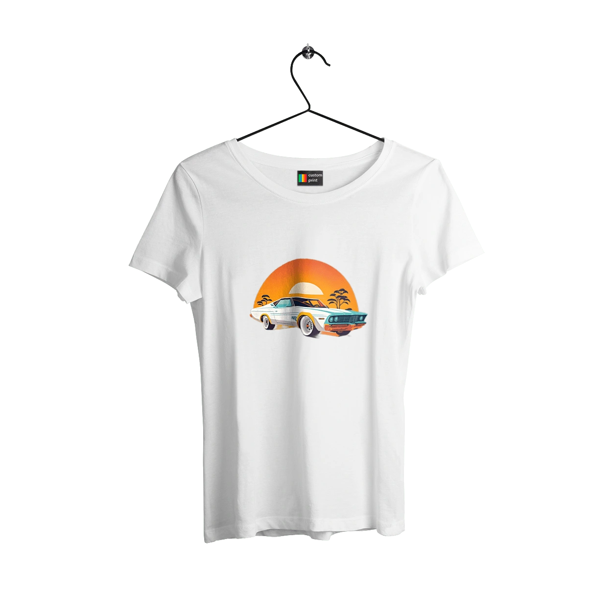 Beautiful car at sunset