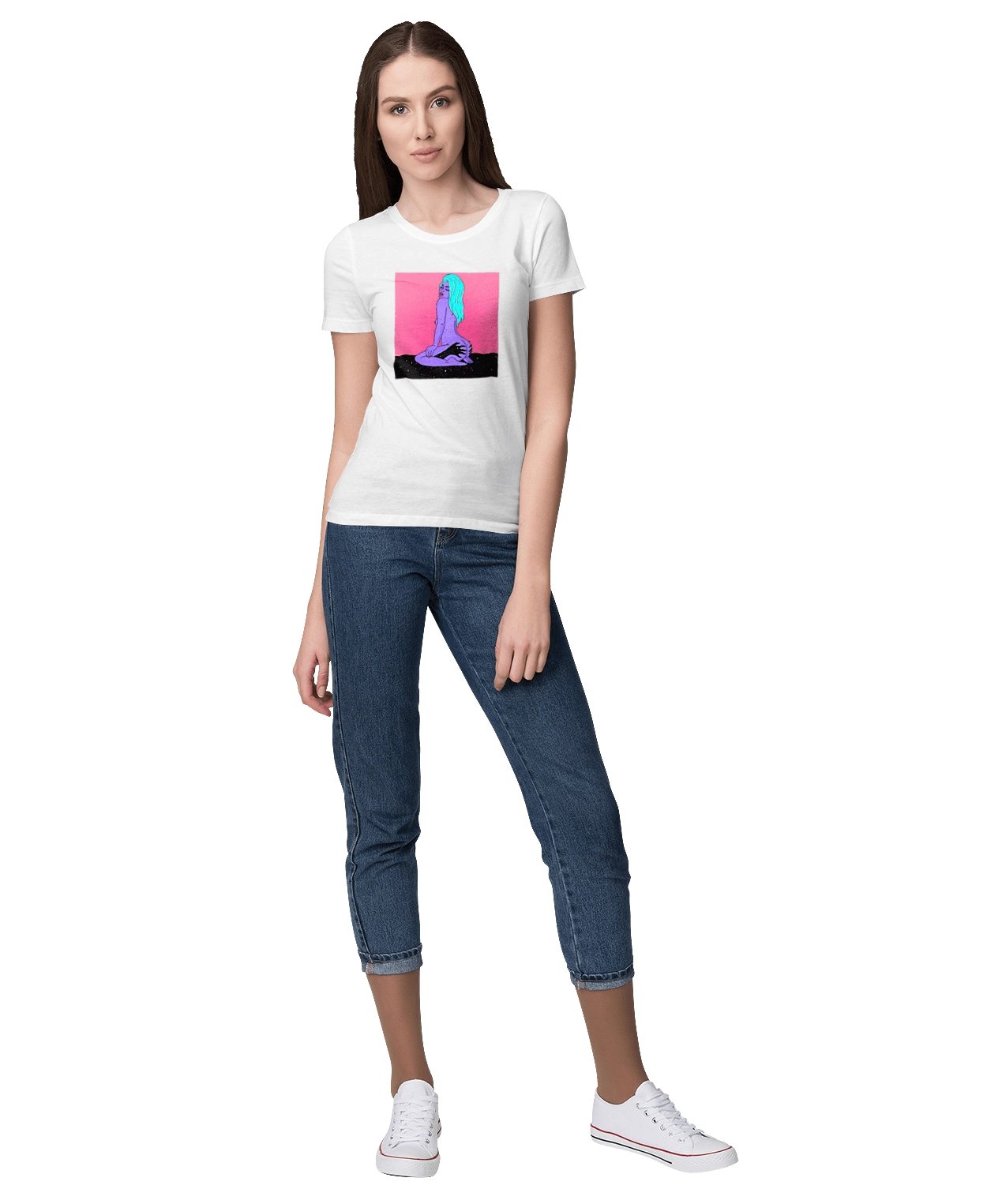 Purple Girl In Hands