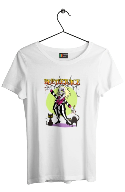 Women`s t-shirt with prints Beetlejuice. Beetlejuice, comedy, ghost, horror, movie, tim burton, warner bros. 2070702