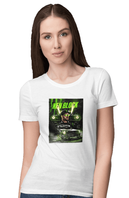 Women`s t-shirt with prints Ken Block. Ken block. 2070702