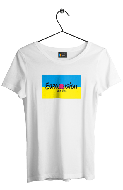 Футболка жіноча з принтом "Євробачення за KALUSH Orchestra". Kalush orchestra, stefania, азов, врятувати азовсталь, врятувати захисників азовсталі, євробачення, звільнити, маріуполь, наші захисники, перемога, свобода. 2070702